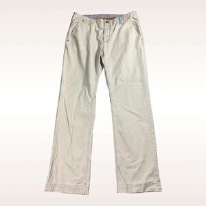 Robert Graham Yates Pant Mens 38x34 Khaki‎ Beige Classic Flat Front Cotton Twill